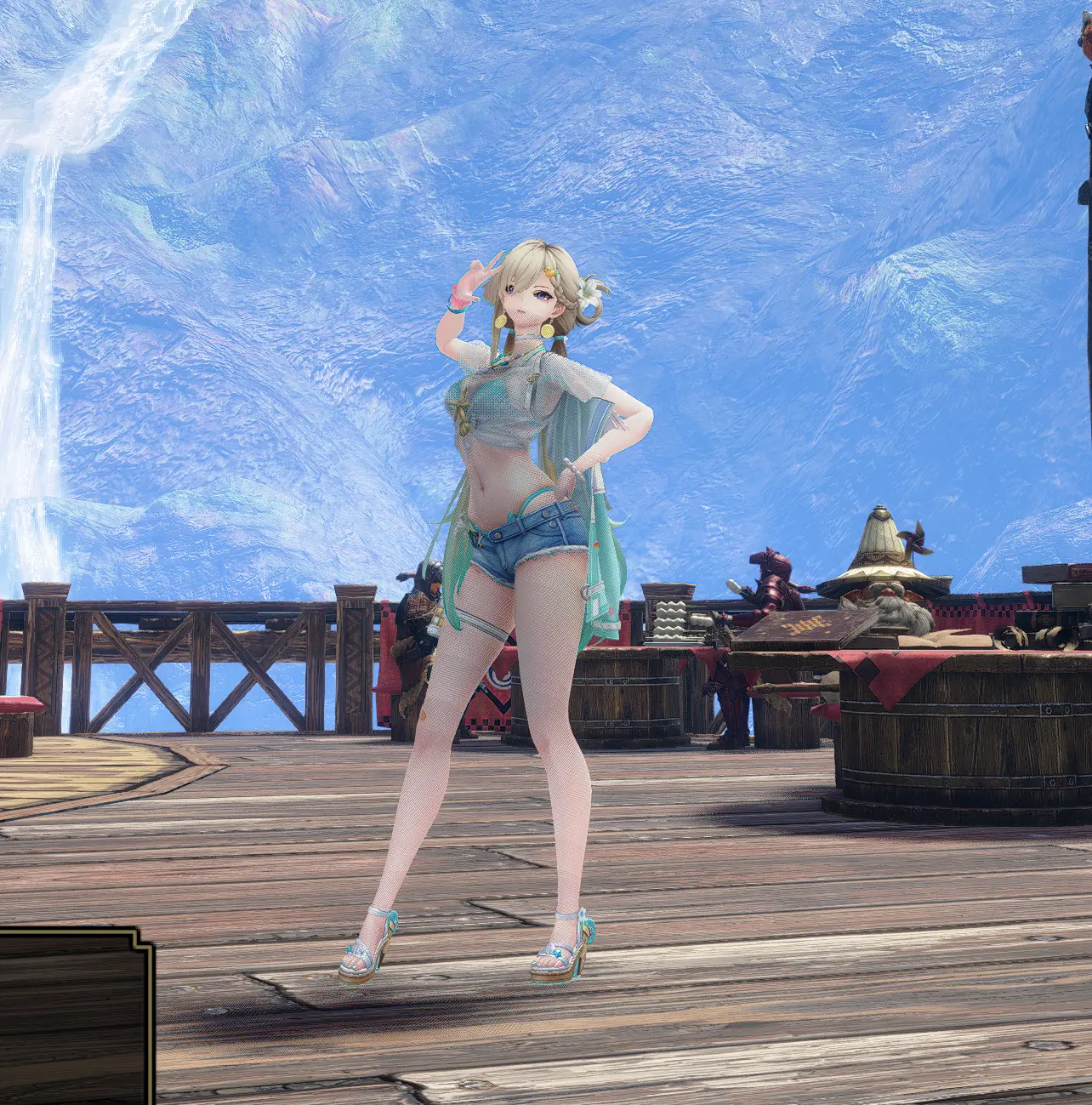 怪物猎人崛起MOD-鸣潮琳奈-夏日泳装