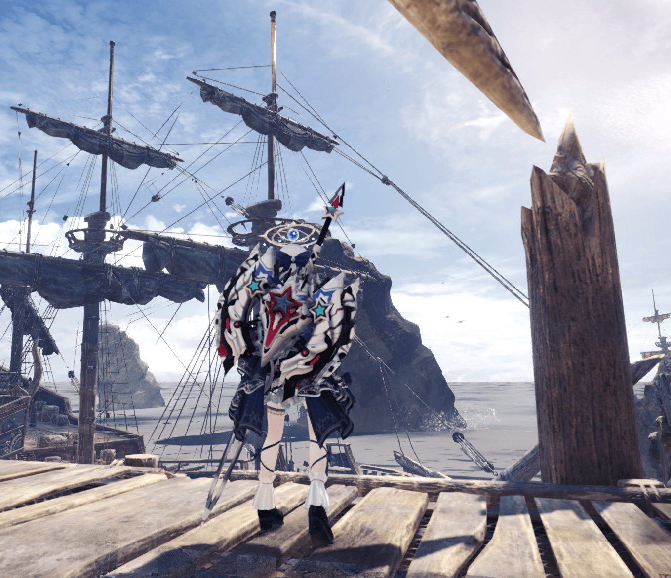 怪物猎人世界MOD-盾斧武器MOD-霓染银河-小小MOD吧