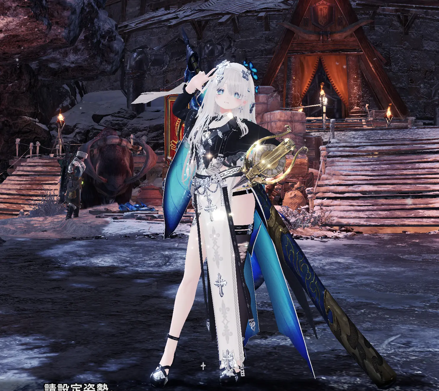 怪物猎人世界MOD-信浓・苍蓝贞德风套装-小小MOD吧
