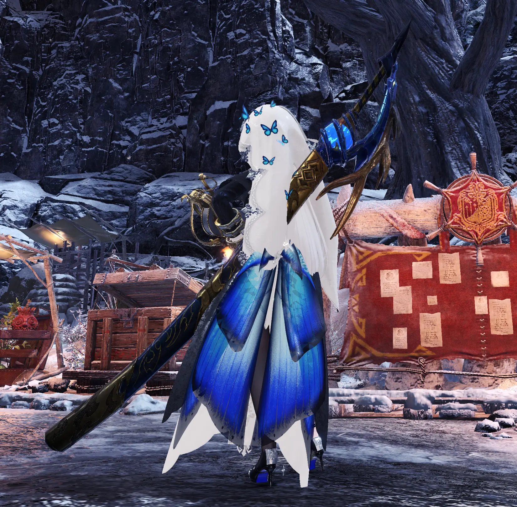 怪物猎人世界MOD-信浓・苍蓝贞德风套装